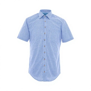 Traditional Men Trachten Bavarian Oktoberfest <b>Shirts</b> 100% Cotton <b>Half</b> Sleeves Trachten Herren Hemden - Product Image 1