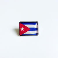 Épinglette en émail personnalisée avec le drapeau national de Cuba, broche en métal pour souvenir de voyage, collection culturelle, événement sportif et cadeau pour les activités de club