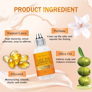 Adhésif pour <span class=keywords><strong>perruque</strong></span> en dentelle pour adultes, vente en gros d'usine, coiffage des cheveux, 38 ml, séchage rapide, tenue forte, sans stimulation, protection du cuir chevelier - Product Image 3