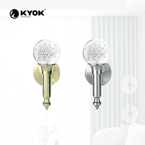 KYOK fabbrica diretta semplice di cristallo gancio da parete elegante tenda accessori <span class=keywords><strong>all</strong></span>'ingrosso pali per tenda - Product Image 1