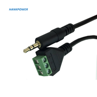 Connecteurs de câble OEM Factory 3,5 mm 4 pôles stéréo TRRS mâle vers AV 4 broches bornier à vis vert Balun