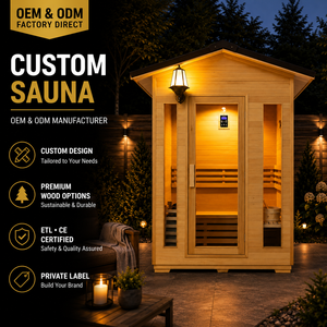 Cabane en bois d'extérieur sur mesure HG Factory Direct ODM/OEM avec porte en verre pour villa, complexe hôtelier, hôtel - Product Image 1