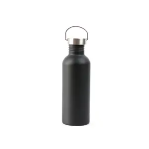 Single wall liquids bottle 1L Bulk Stainless handle with mouth drink bottle coofee water flask bottle with PP or SS lids