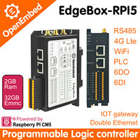 Controlador PLC Edgebox-RPI5, Controlador de Computación en Borde sin Ventilador, Control Industrial, Gateway Lorawan, Módulo Raspberry Pi, PLC