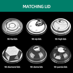 Hongkai tùy chỉnh in ấn logo dùng một lần gobelet plastique 14oz vasos plastico vasos desechables bong bóng tách trà cốc nhựa - Product Image 3