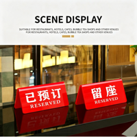 Panneau de table pliable en acrylique double face avec logo personnalisé, impression HD, pour restaurant, café, bar, hôtel, mariage