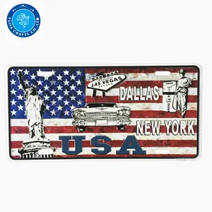 USA Großhandel Haus/Bar Wand dekorative geprägt nicht offiziell verwendet Souvenir Aluminium Auto Nummern schilder