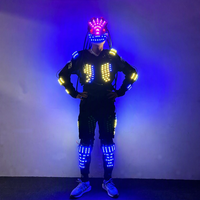 Costume de robot LED lumineux pour performance scénique, fête de carnaval, rave, Halloween, mariage, bar, boîte de nuit, danse, vêtements lumineux