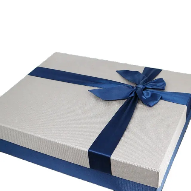 Boîte cadeau personnalisée de luxe, ruban de couleur, nœud pour la décoration de boîtes cadeaux, emballage de boîtes cadeaux avec logo