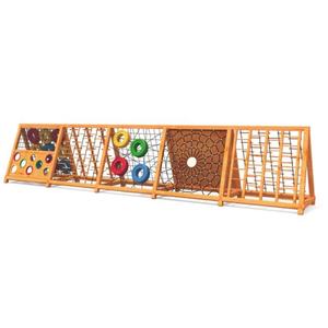 Équipement de sport de plein air de parc d'attractions en bois de haute qualité à succès, pont balançoire en bois personnalisé - Product Image 1