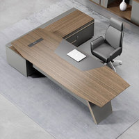 Bureau de direction moderne de luxe Liyu, personnalisable, style bois massif, pour PDG et organisateur de poste de travail