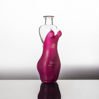 Bouteille de Tequila vide de 750 ml en forme de femme, couleur personnalisée rose rouge, design original