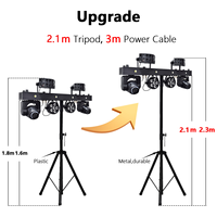 Barre de projecteurs mobiles 2x30W DMX512 pour DJ et discothèque, 2x6x8W RGBW 4-en-1 LED Par pour scène et soirées