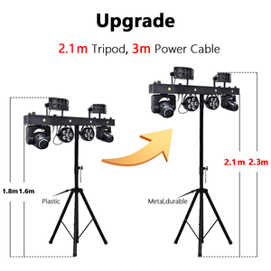 Barra luminosa mobile 2x30W DMX512 per DJ, attrezzatura da discoteca, 2 pezzi, barra LED <span class=keywords><strong>Par</strong></span> 6x8W RGBW 4in1 per palcoscenico, discoteca, feste - Product Image 2