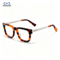 Lunettes de vue vintage GL6720 en acétate massif, monture rectangulaire pleine, durables, pour hommes et femmes