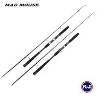 Canne à pêche Madmouse Carbon Hard Power Fast Action 1,9 m 260 g Spinning Casting avec guides Fuji pour la pêche en mer et en eau salée – Vente en gros