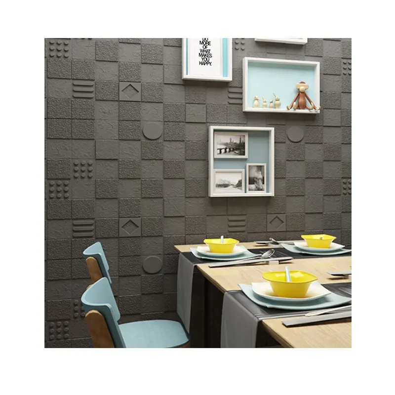 Colorful 3D DIY wallpaper PE foam wall tiles 3D foam wall brick sticker wall panel for home decoration