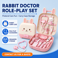 Ensemble de jeu de rôle Docteur Lapin avec valise et accessoires de consultation factices