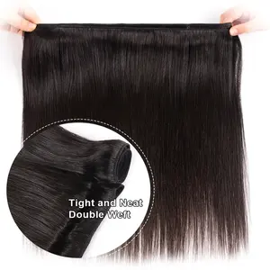 Wholesale Price Indian Products Cuticle Alligned Raw Human Hair Weaves 3 Bundles Deals for Black Women