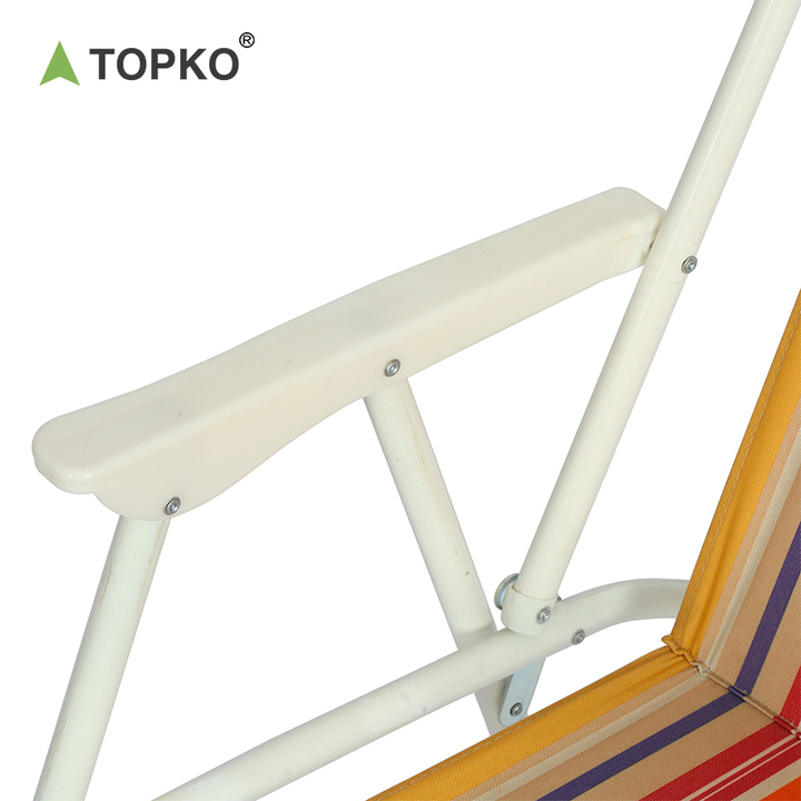 TOPKO Portable Folding Chair Multifunction Retro Style for Picnic