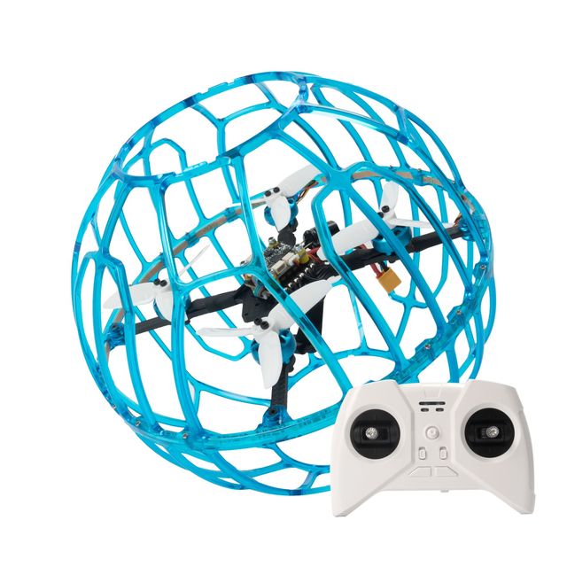 1404 4600KV Brushless Racing Soccer Ball Football UAV Model Collision-Proof Frame 3S Plastic Remote Control Model LED Lights