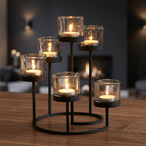 Farol de Hierro de Alta Calidad Sonnet Decor, Recubrimiento en Polvo Blanco, Diseño Duradero Hecho a Mano, Decoración Navideña para Interiores del Hogar, Festivo y Portátil - Product Image 2