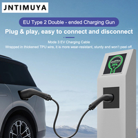 Nouveaux adaptateurs de câble de charge pour voiture électrique JNTIMUYA 32A 16A Double pistolet Mode 3 Type 2 TPU pour remplacement/réparation de chargeur VE