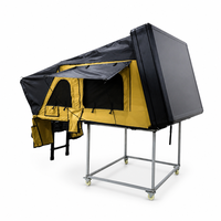 Tente de toit rigide en aluminium, coque en polyester 280G, Oxford 420D imperméable, 2 personnes, SUV, camion, camping en plein air