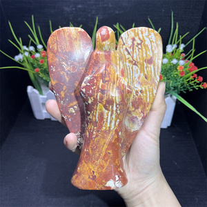 Ángel de Cristal Natural <span class=keywords><strong>Reiki</strong></span> al por Mayor a Precio de Fábrica, Ángel de Piedra Van Gogh para Regalo - Product Image 4