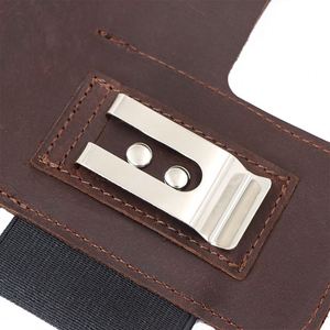 Sacoche de ceinture en cuir véritable pour couteau de jardin avec clip dorsal, étui pour lampe de poche, pochette pour outils de chasse, boucle de ceinture, cadeaux de bienvenue - Product Image 4