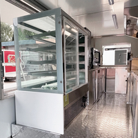 Remolque de Comida Callejera Cuadrado y Resistente, Camión de Comida Rápida Portátil para Eventos y Festivales al Aire Libre