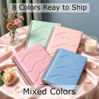 Carnet de notes/Agenda Yihe New 8.5 x 11 en cuir grainé avec reliure spirale et surpiqûres nuage, options de coffret cadeau Noël/mariage disponibles