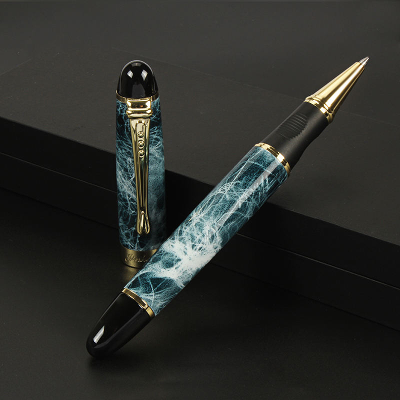 一筆蛇 有名ブランドペンjinhaoX450高級18KGBペン先書道万年筆赤氷大理石灰色