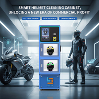 Machine automatique de stérilisation et de lavage à sec double pour casques, distributeur automatique de nettoyage de casques de moto avec système de paiement
