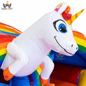 Castillo Inflable de PVC Colorido con Diseño de Unicornio y Piscina Grande para Diversión WINWAYTOYS - Product Image 5