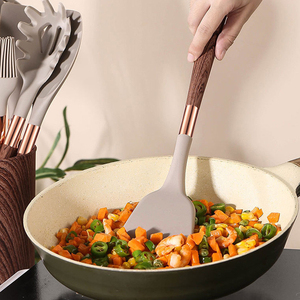 Juego de Utensilios de Cocina de Silicona Antiadherente de 11 Piezas con Mango de Madera, Ecológico, Resistente al Calor, para Cocina Profesional - Product Image 6