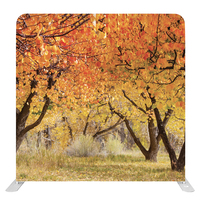 Support d'affichage en aluminium avec impression personnalisée de paysage tropical, toile tendue pour l'affichage en salon professionnel et la décoration visuelle intérieure