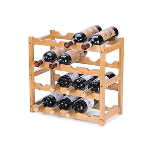 Four-layer wooden wine rack creative wine storage rack wooden bamboo wine rack