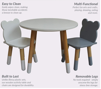 Table de bureau pour enfants avec 2 chaises tabourets ensemble pour enfants d'âge préscolaire garçons et filles activité construire et jouer Table chaise blanc ensemble bois
