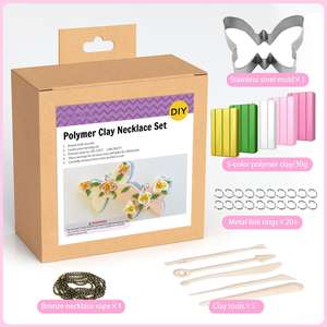 Bview Art Doux Polymère Argile Papillon DIY Sculpture Artisanat Jouet <span class=keywords><strong>Peinture</strong></span> Acrylique Tampon Brosse Ensemble pour Débutants Enfants Enfants - Product Image 2