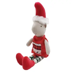 Noel Elf bebek yumuşak oyuncak toptan el yapımı dolması peluş bebek sevimli çocuk figürü Plushie toplu Santa yardımcı oyuncak fabrika