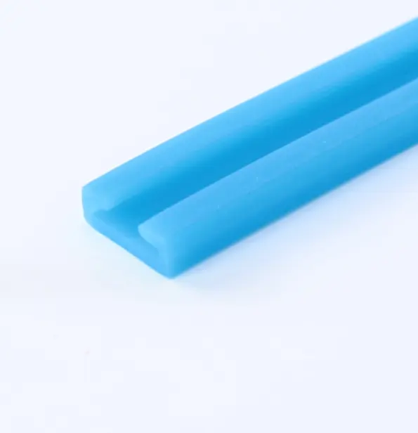 Tira de silicona en forma de U, tira de sellado de silicona resistente a altas temperaturas, tira de borde envuelta en fibra de vidrio, tira anticolisión