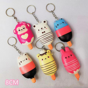 Super Soft Ice Cream-shaped Keychain PU Slow Rebound <b>Squishy</b> Toy Stress Relief Gift for Kids Adults Decompression Keychain Toy - Product Image 3