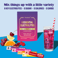 Sachets de poudre d'électrolytes végétaliens sans sucre, variés, en marque blanche OEM/ODM, supplément d'hydratation avec vitamine C et zinc