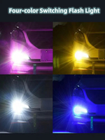 2 ampoules LED S2 H4, phare LED H1 H7 H8 H11 HB3 HB4 60W, lumières LED 4 couleurs, lampe automobile, phare LED pour voiture, 12V 24V