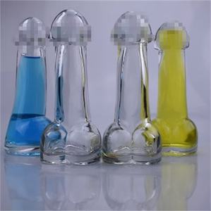 Bouteille d'alcool en forme de pénis de 80ml verres de spiritueux verres de bar bouteille à boire sexe <span class=keywords><strong>bite</strong></span> cocktail vin champagne tasse en verre à liqueur - Product Image 1