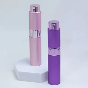 Wholesale 5ml 8ml 10ml Aluminum Twist Refillable <b>Perfume</b> <b>Atomizer</b> Matte Black Portable Pocket Spray Bottle Custom Logo Silk Made - Product Image 6
