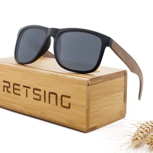 Classic Trend Men Outdoor Driving Sports Sunglasses Polarized Custom Unisex Sunshade Sunglasses Bamboo Wooden