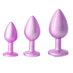 Laser Shiny Round Shape Aluminum Alloy <strong>Anal</strong> Plug-<strong>100</strong>% Waterproof IPX7 Sizes S/M/L Weights 51g/85g/142g - Product Image 1