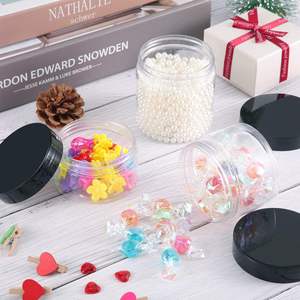 Tarros de Plástico PET de 1oz, 2oz, 4oz, 6oz, 8oz, 12oz y 16oz, Transparentes, de Boca Ancha, con Tapa de Plástico, para Crema Facial y Cuidado de la Piel - Product Image 3